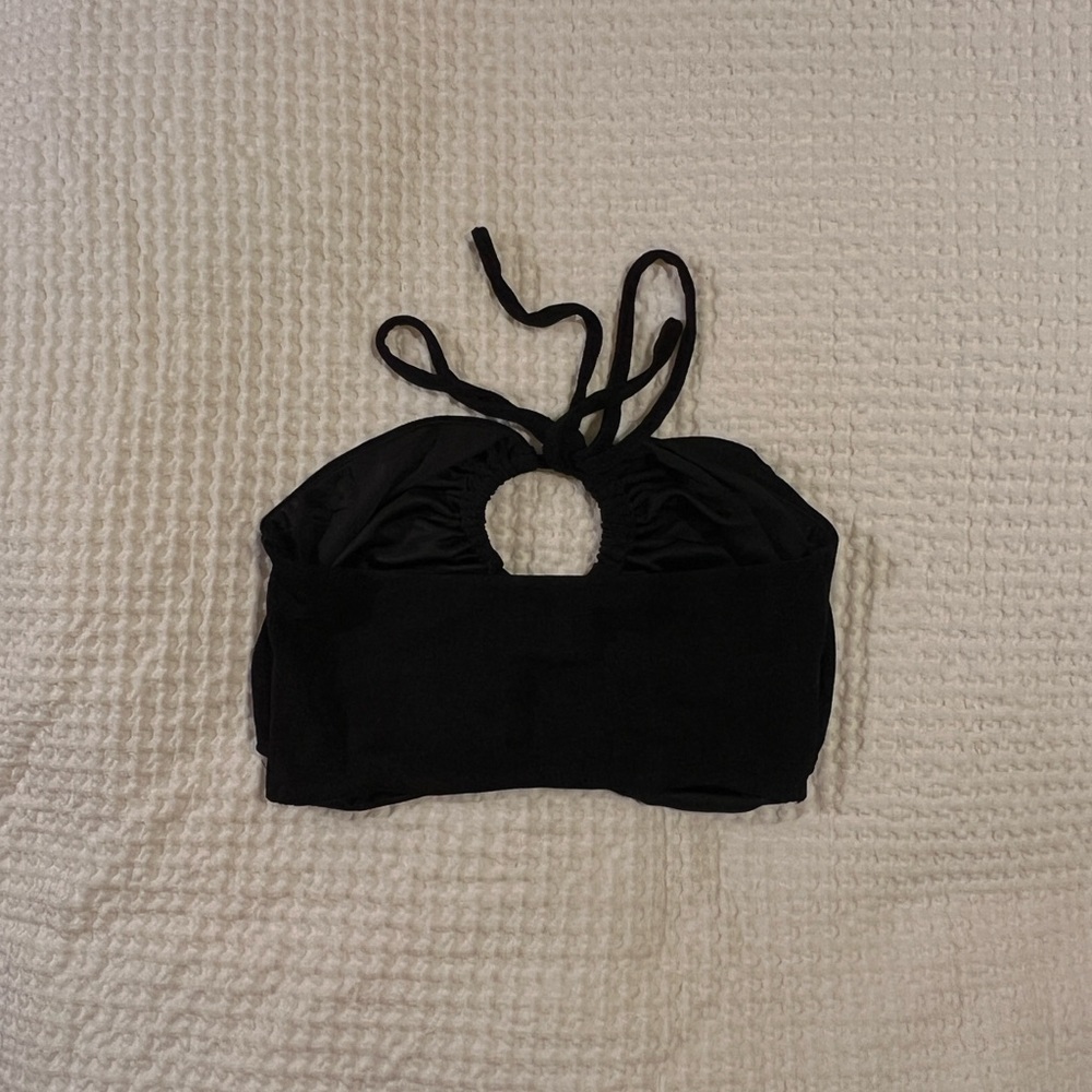 Black Halter Crop Top